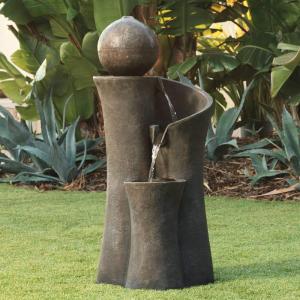 Moderne Kugel Kurve Zen Outdoor Wasserbrunnen