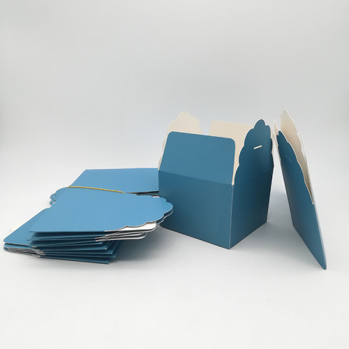 Folding Scalloped Edge Gift Box with Ribbon
