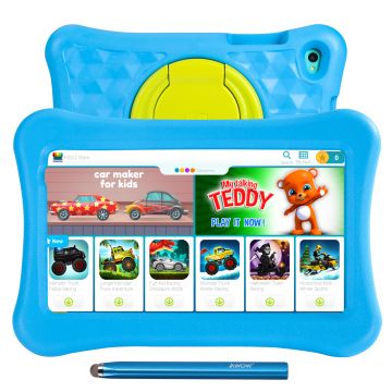8 inci tablet kanak-kanak dengan Android 11 Biru
