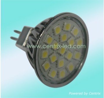 metal body SMD LED Lamp with MR16 base and glass cover