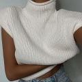 Women's Shoulder Pad Sweater Sleeveless Top
