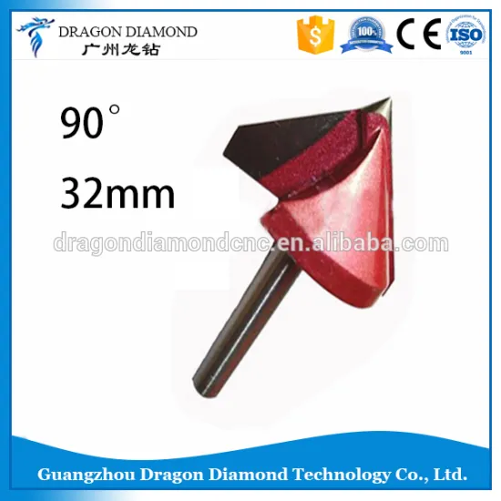 Gz factory 90 dia 32mm CNC Engraving 3D Bits Router V Groove Acrylic PVC MDF