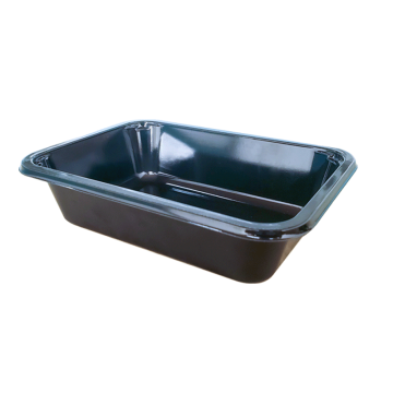 Disposable Black Microwave-Safe CPET Food Container Packaging Tray