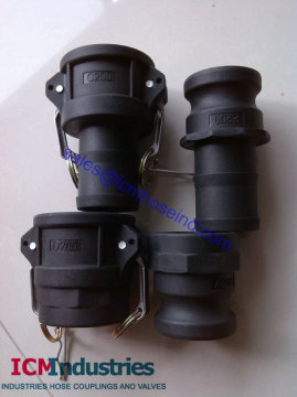 Strong Interchangeable glass reinforced PP camlock coupling