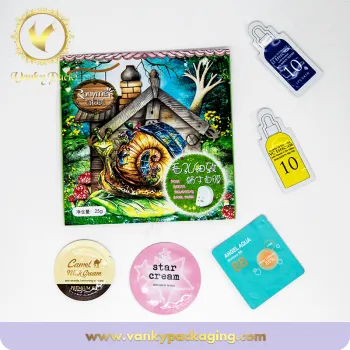 Three Side Seal Aluminium Foil Facial Mask Packaging Pouch