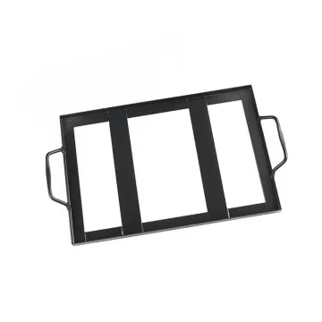 Premium Carbon Steel Rectangle Salt Plate Holder for BBQ Grill