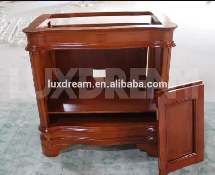 Solid wood antique 60" bathroom vanity prefab homes & renovation homes