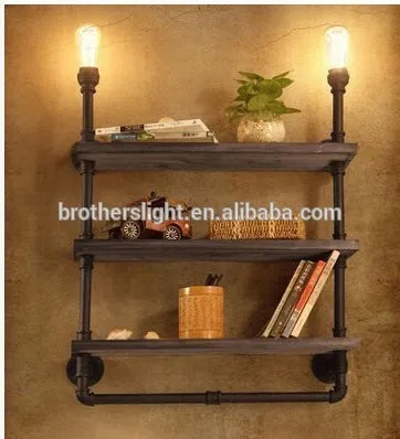 China supplier hot sale decorative vintage industrial style retro indoor water pipe light wall lamp