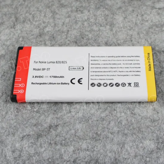 1750mAh Rechargeable Li-ion Battery BP-5T Battery For Nokia Lumia 820 825