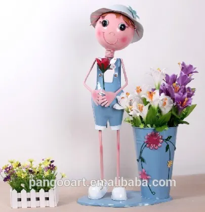 Metal Crafts Home Decoration Floral barrel