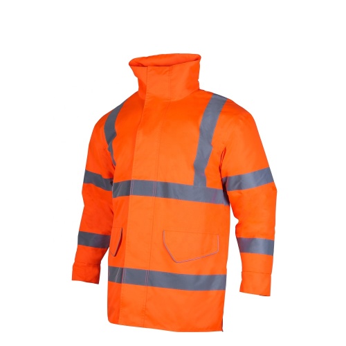 Logotipo personalizado Hi Vis Safety Chaqueta con bolsillos