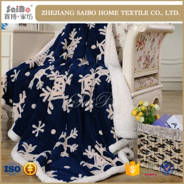 AZO Free Jacquard softextile sherpa fleece blanket