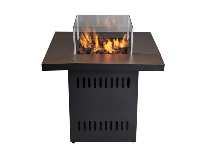 Ambiance Outdoor Patio Black Gas Square Table