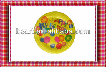 Promotion round birthday cake plate(paper)