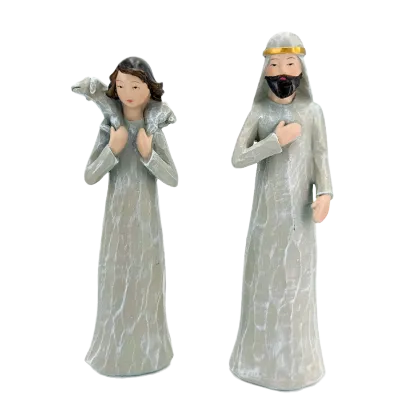 Custom Religious Church Decorations: Nativity Manger Group - Handcrafted Christmas Gifts in Resin with Gift Box