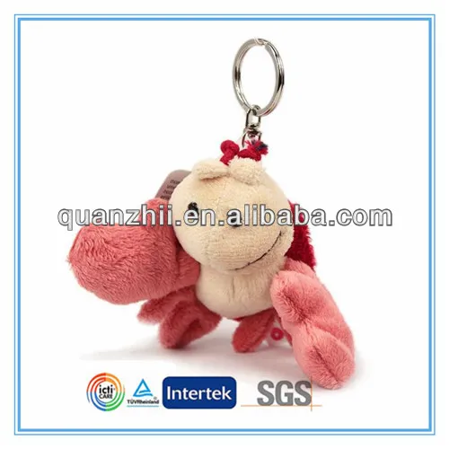 Cute design plush stuffed crab keychain