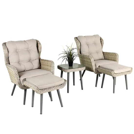Wholesale Aluminium Taper Legs Wicker Bistro Set for Patio and Garden