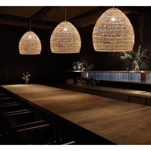 Стильный потолочный свет ротана с черной рамой