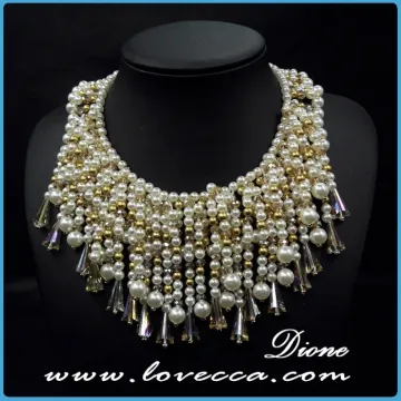 New nugget stone bead landing necklace jewelry