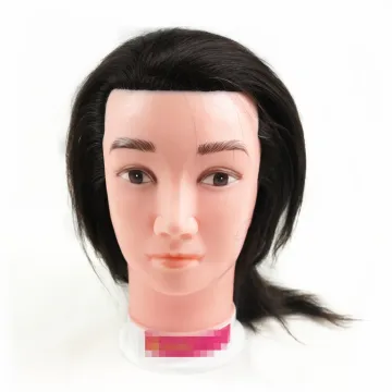 XUCHANG HARMONY 1 piece 8inch black color barber hairdressing practice head male training head without beard