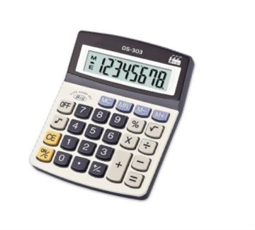 plastic double and flexible display desktop calculator