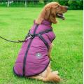 Dog Winter Warm Coat Waterproof Dog Winter Jacket with Harness Traction Belt