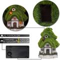 Flocked Fairy Garden House with Solar Lights