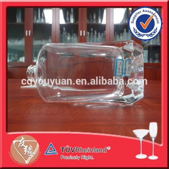 Square 750ML Engraved Customized Glass Bottle Liquor 750 ML Glass Bottles
