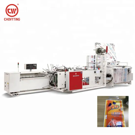Automatic PE OPP Poly Diaper Packaging Handle Bag Making Machine with Wicket Collection System