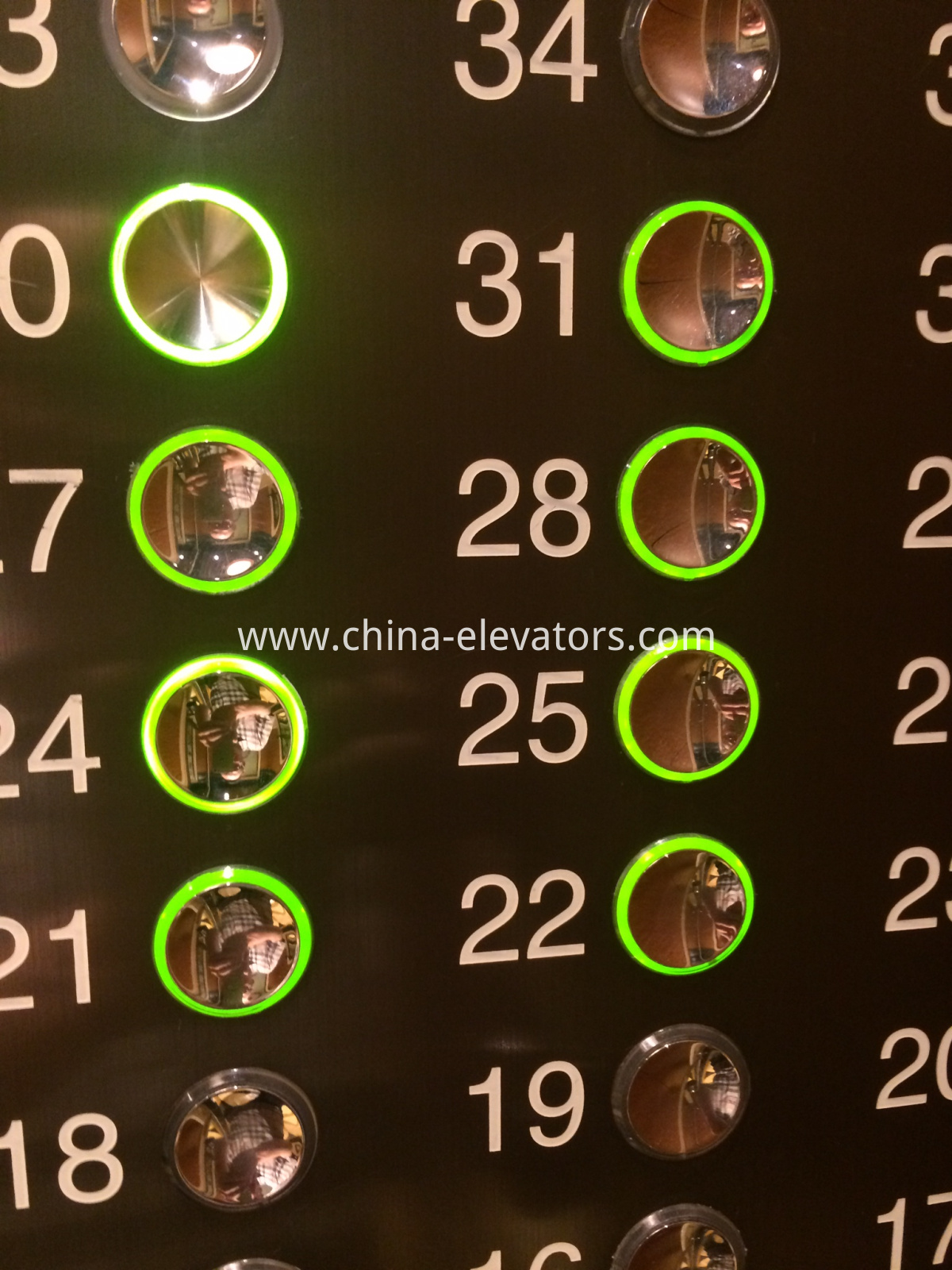 Golden Push Button FAA25090A121 OTIS 2000 Elevators China ...
