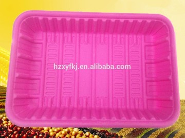 biodegradable disposable corn starch 8.5" inch food tray
