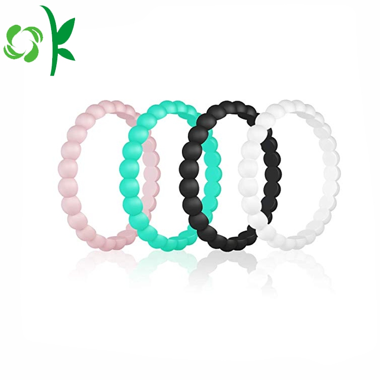 Fashion Design Silicone Wedding Bead Ring And Band