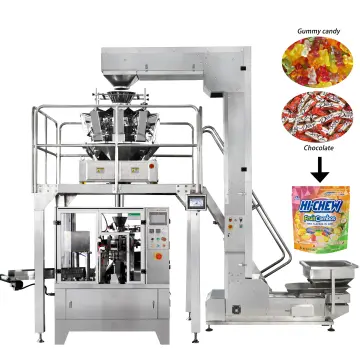 Multi-Function Stand Up Zipper Bag Packing Machine for Gummy Candy Packaging