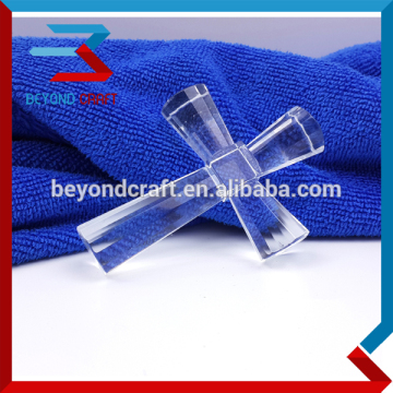 Crystal Glass Cross Crafts Crystal Cross Model For Baby Shower gifts