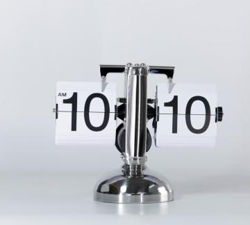 MKTIME Classic Metal Flip Clock Table Clock