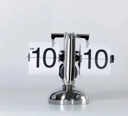 MKTIME Classic Metal Flip Clock Table Clock