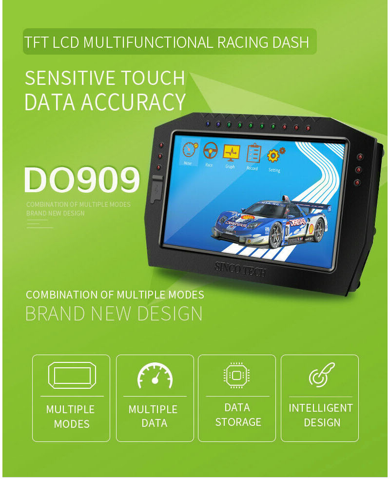 Universal Racing Dashboard: Full Sensor Kit With Colorful Lcd Touch ...