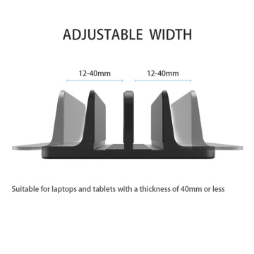 Adjustable Dual Slot Aluminum Desktop Holder for All