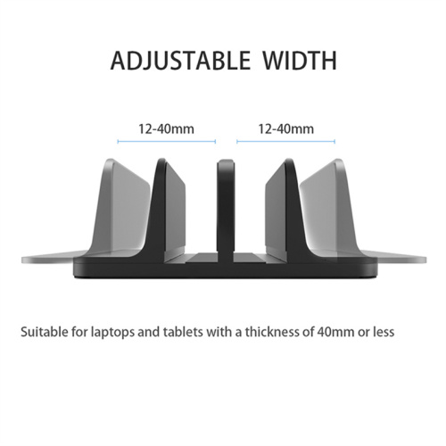 Soporte vertical para computadora portátil con base ajustable