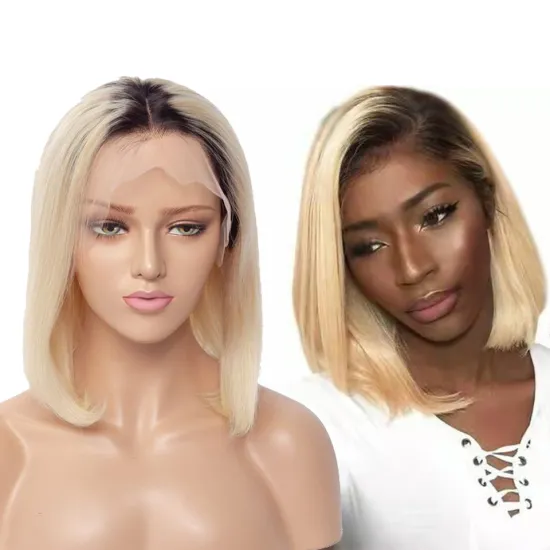 Cheap Peruvian 613 Blonde Colored Bob Wig,Raw Virgin Transparent Hd Full Lace Human Hair Wig,100% Bob Wig Human Hair Lace Front