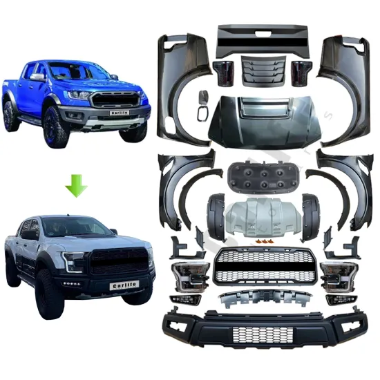 Ford Ranger T6 T7 T8 & F150 Raptor Car Accessories Facelift Body Kit with Bumper Upgrade