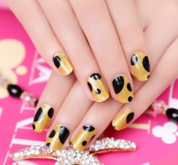 2015 hot sale eco friendly beautiful glitter nail art sticker