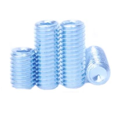 Hexagon socket set screws with cup point with Blue zinc DIN916