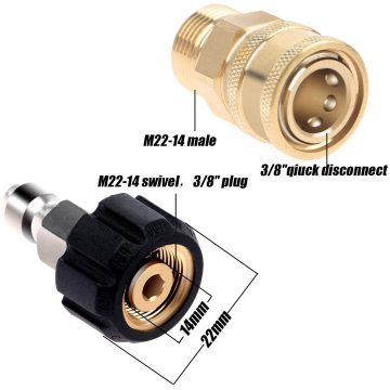 Kit Quick Connect, μετρικό M22-14 mm 1/4 Γρήγορο βύσμα