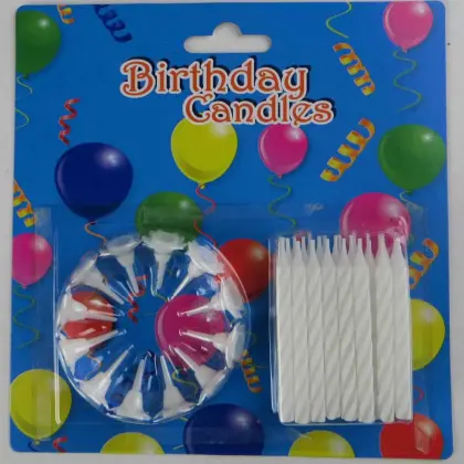 Colorful spiral little Birthday Candle