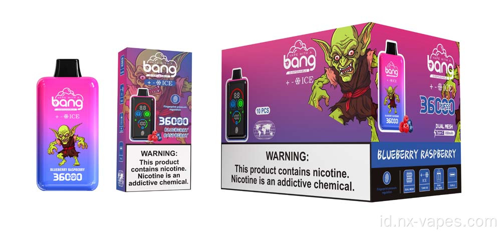 Bang 36000 Puffs Smart Full Screen Turn Ice