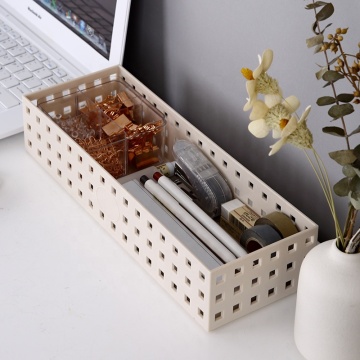 Hips Office Stapelbare Rechteck Stift Lineal Memo Name Card Organizer Box