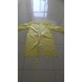 yellow color disposable isolation gown