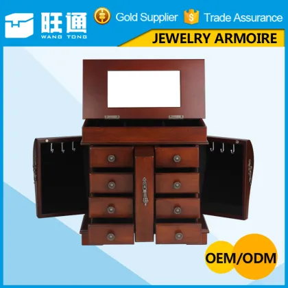Wooden living room furniture decorative wood display cabinet