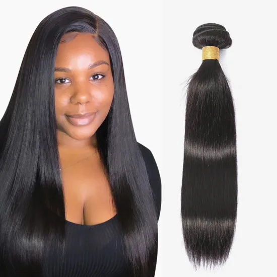 Lan-Daisy BrazilianStraight Bundles With Closure Remy   6-26 inch Human Hair 3 Bundles With Closure Brazilian Hair 10A Grade